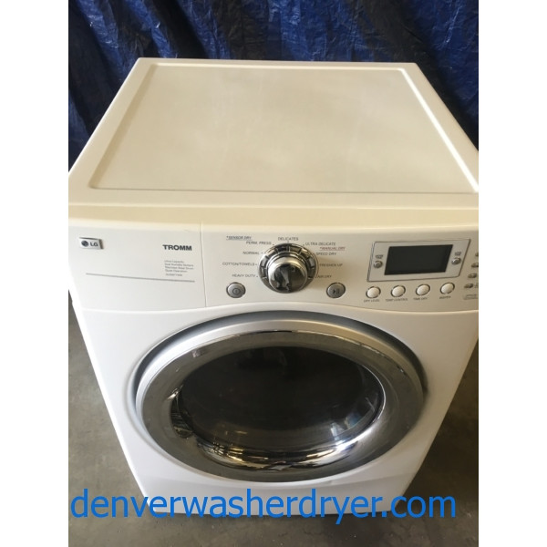 27″ Quality Refurbished Stackable LG TROMM Electric Dryer, 1-Year Warranty