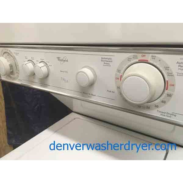 24″ Whirlpool Thin Twin Stacked Washer and Dryer