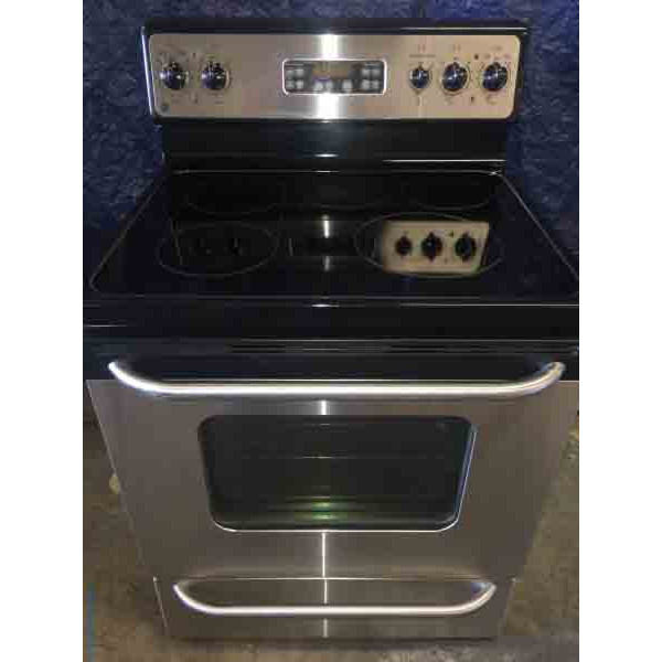 Black, Stainless Glass Top Range, 5 Burner, GE 2843 Denver Washer