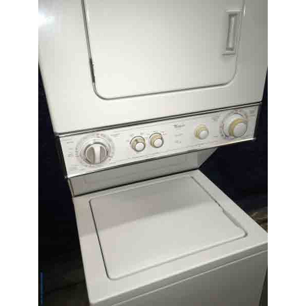24″ Stackable Whirlpool Direct-Drive Laundry Center, 220v