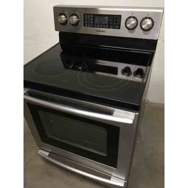 Used Stainless Stove, Electric, Freestanding, 30″, Samsung, 1-Year Warranty