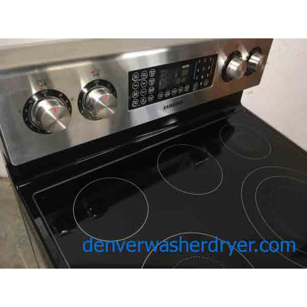 Used Stainless Stove, Electric, Freestanding, 30″, Samsung, 1-Year Warranty
