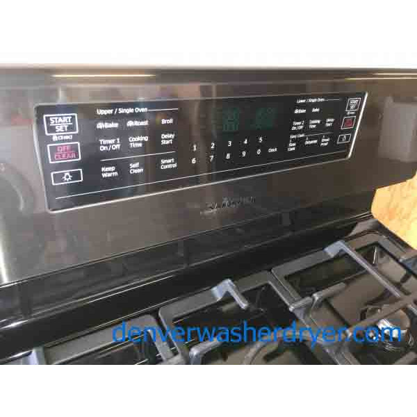 Brand-New Gas Stove, 30″ Freestanding, Samsung, 5-Burner, DUO Oven
