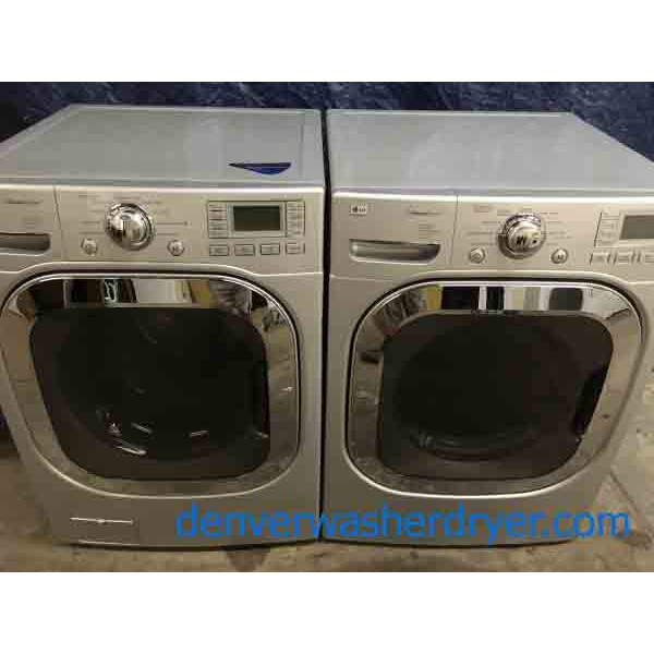 LG Front-Load Washer Dryer Set, Electric, Stackable, 1-Year Warranty