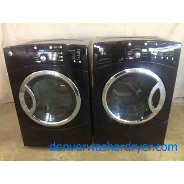 Stunning Black GE Front-Loading Washer with Matching Dryer!