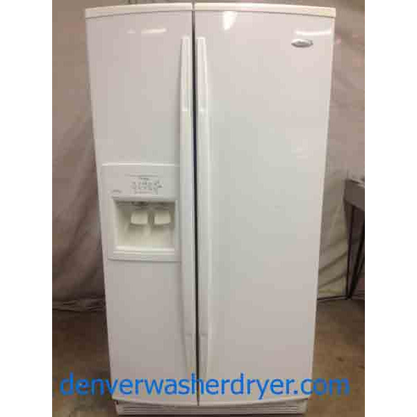 White Whirlpool Gold Side By Side Refrigerator!