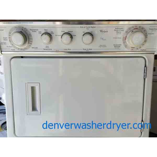 Whirlpool Full Size Stack Washer/Dryer, Direct Drive, Awesome!