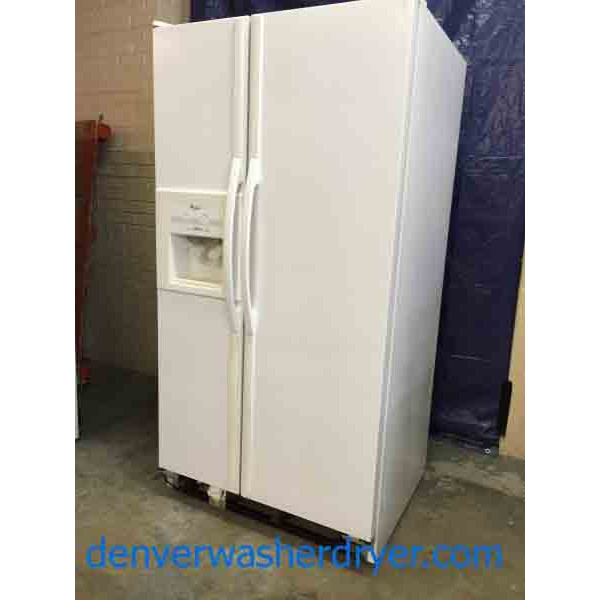Whirlpool 25 Cu Ft Side By Side Refrigerator, White Unit #1809