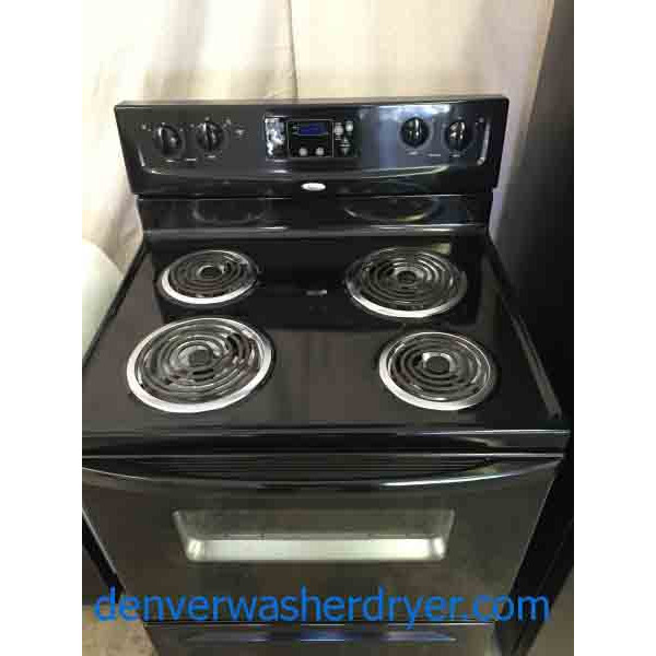 Black Whirlpool Kitchen Appliance Bundle, Great Condition and Matching
