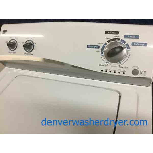 Full-Size Kenmore Washer|Dryer Set, 220v, 6-Month Warranrty
