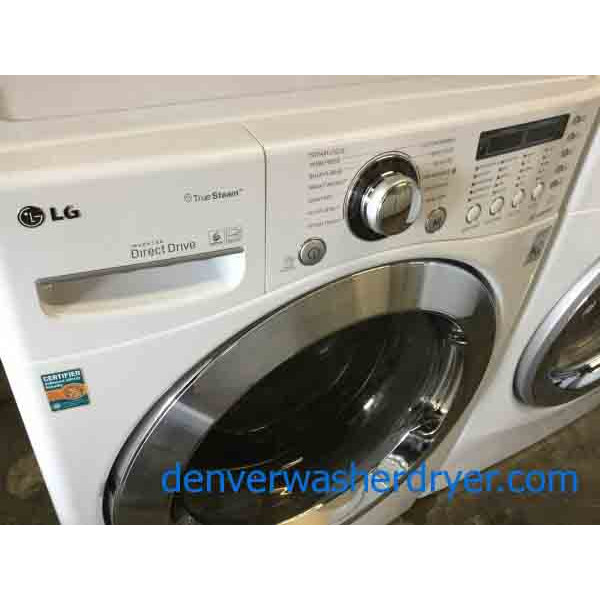 LG Front-Load Washer Dryer Set, Stackable, 220v, Steam & Sanitary Cycles!