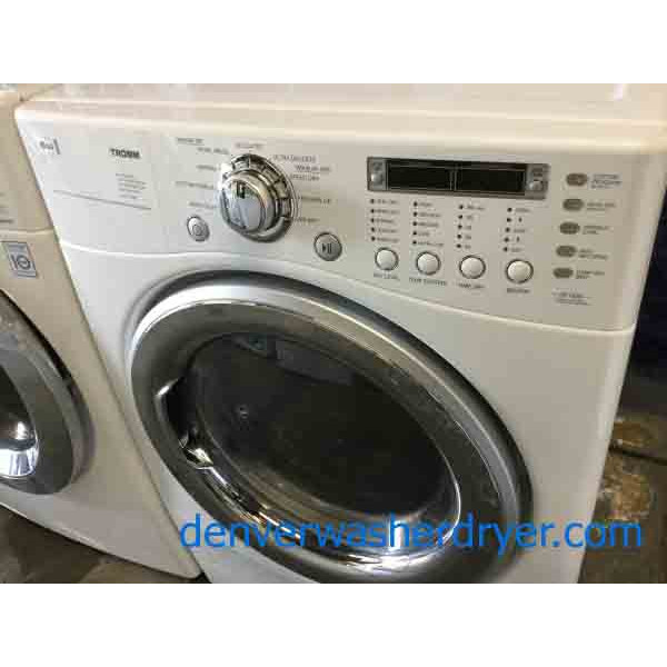 LG Front-Load Washer Dryer Set, Stackable, 220v, Steam & Sanitary Cycles!