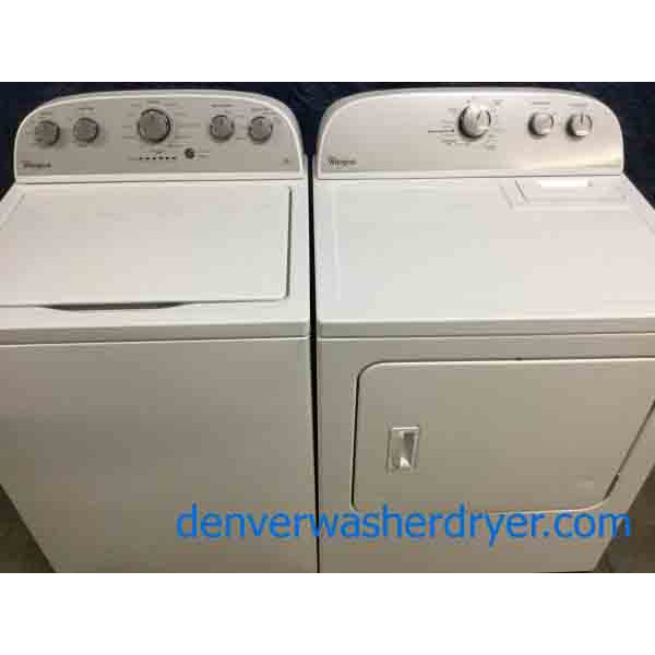 2017 Model Whirlpool Laundry Set, HE, Electric Dryer, Scratch/Dent Special