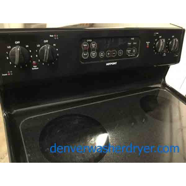 Stove, Fantastic Black GlassTop Stove, Electric, SelfCleaning, by GE