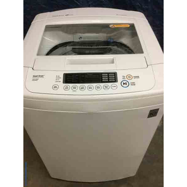25″ HE LG Top-Load Direct-Drive Front Control Washer & 27″ HE LG Electric Steam Dryer, 1-Year Warranty
