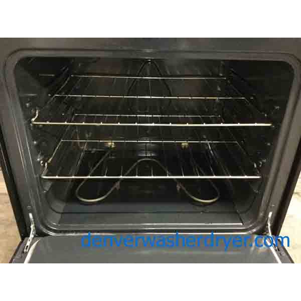 Black Coil-Top Frigidaire Range, Electric, Self-Cleaning, 1-Year Warranty!