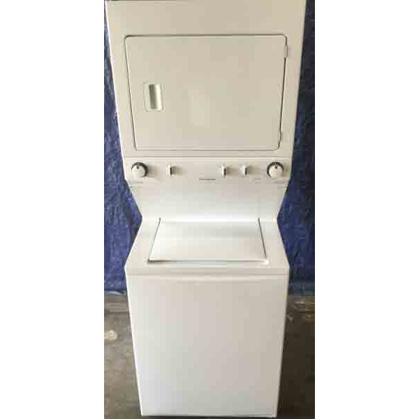 Newer Full-Sized Frigidaire Stackable(Unitized) Laundry Center, 27″ Wide, Electric, 1-Year Warranty