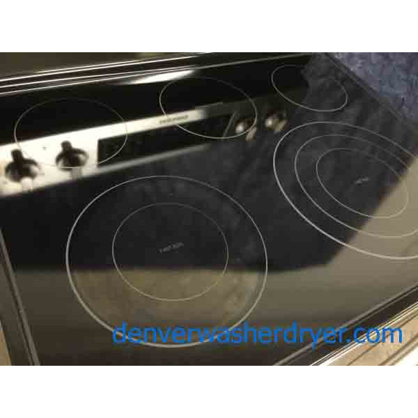 Used Stainless Glass-Top Electric Range, Samsung, Convection Oven, 1-Year Warranty!