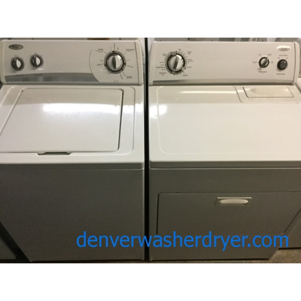 Heavy-Duty Whirlpool Direct-Drive Washer Super-Capacity Electric Dryer Pair, Quality Refurbished, 1-Year Warranty