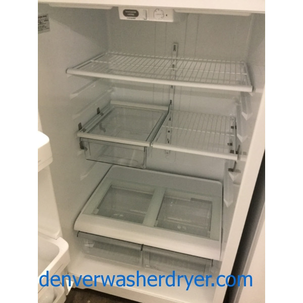 GE Top/Bottom Refrigerator, Used, 18 Cu. Ft., Clean and Cold, 1-Year Warranty!