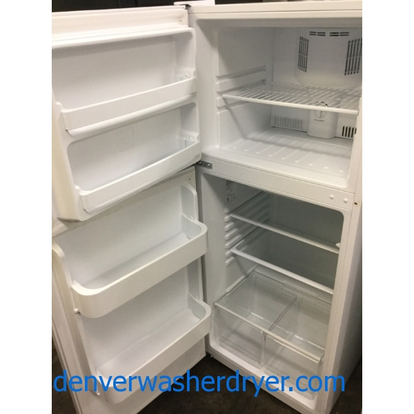 24″ Counter-Depth Frigidaire (10 Cu. Ft.) Top-Freezer Refrigerator, White, Barely Used, Clean, Works Great, 1-Year Warranty