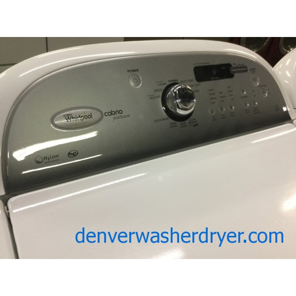 Over-Sized Quality Refurbished Whirlpool Cabrio Platinum Direct-Drive HE Energy-Star Washer & Electric Dryer, 1-Year Warranty