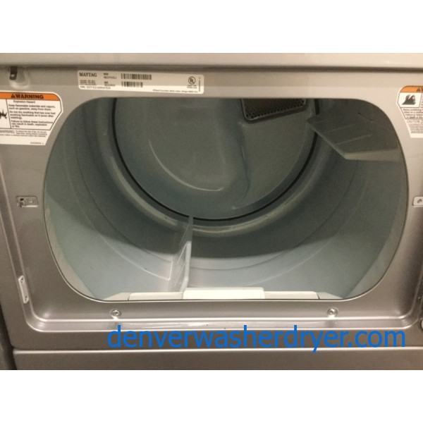Mighty Maytag Bravos X-Series Laundry Set, Energy-Star HE Washer, Electric 27″ Dryer, Quality Refurbished!