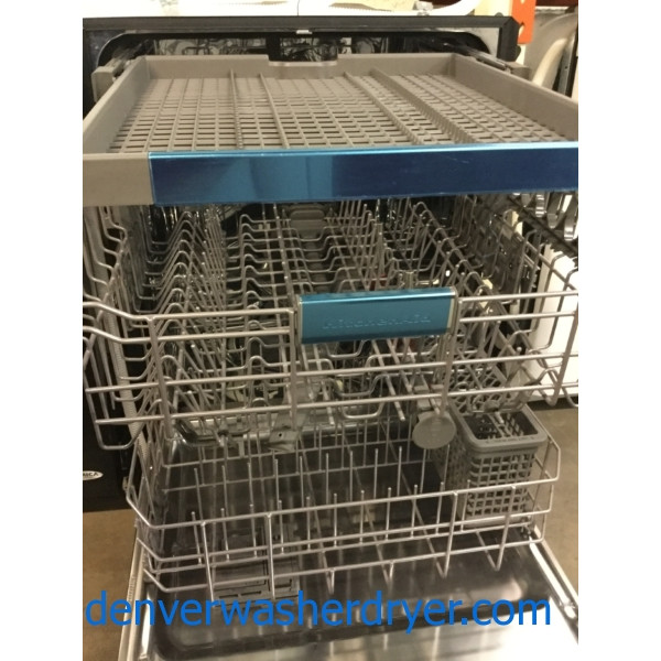 Brand-New Black-Stainless KitchenAid Dishwasher, 3-Rack, Pro-Dry System, Stylish, 1-Year Warranty