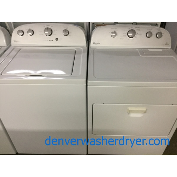 Wonderful Whirlpool Washer Dryer Set, Full-Sized Washer w/Agitator, Electric Steam Dryer, Quality Refurbished, 1-Year Warranty!