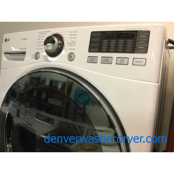 Front-Load LG Washer/Dryer Set, Stackable, Electric, Steam/Sanitary Cycles, Quality Refurbished, 1-Year Warranty