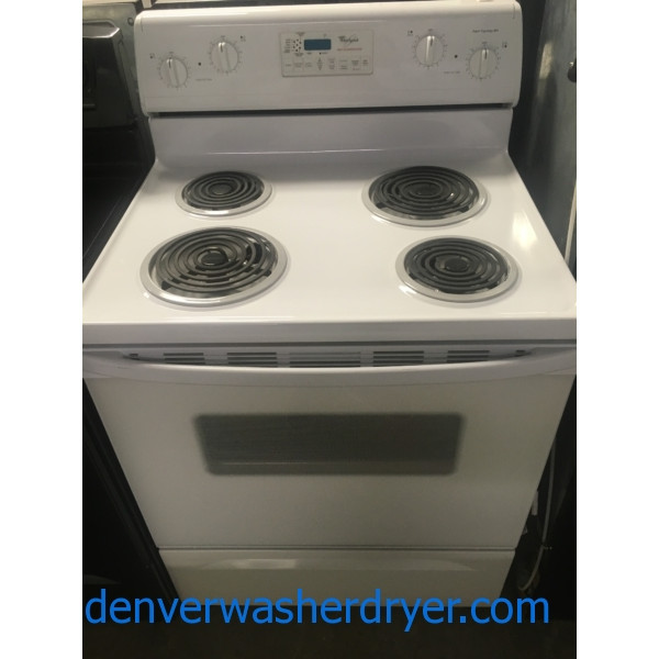 30" Whirlpool Electric CoilTop Range, 1Year Warranty 4337 Denver