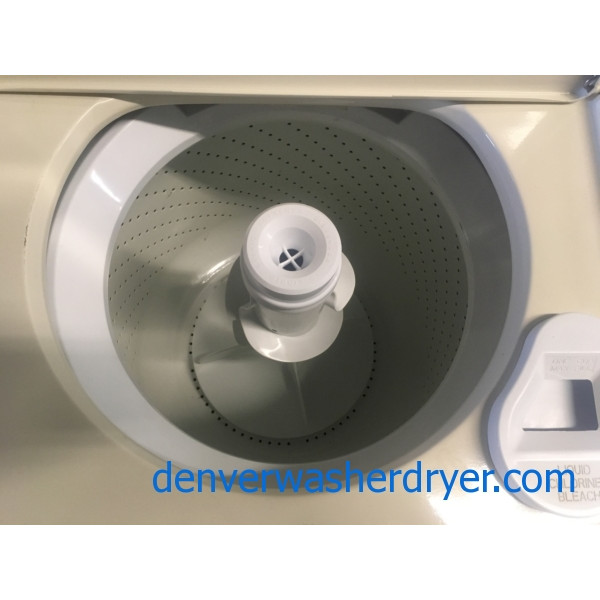 Heavy-Duty, Direct-Drive Whirlpool Washer Dryer Set, Almond, Electric, Fully Featured, Quality Refurbished, 1-Year Warranty!