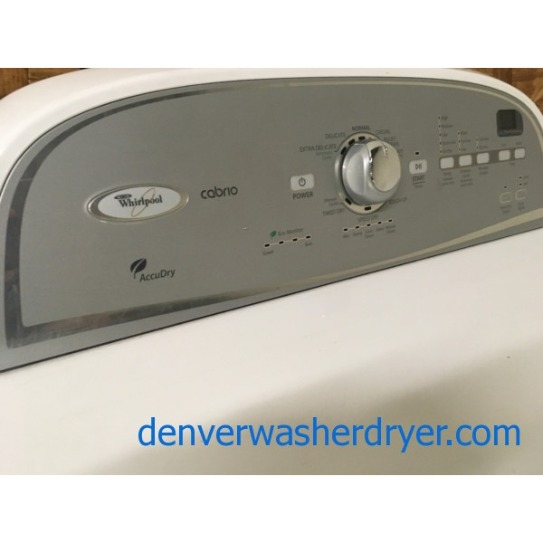 Whirlpool Electric Dryer, Slim 27″ Wide, AccuDry Sensor Drying, 1-Year Warranty