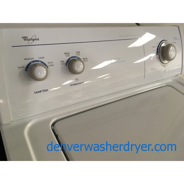 X-L Capacity Quality Refurbished Direct-Drive 27″ Whirlpool Top-Load Washer w/Agitator, 1-Year Warranty