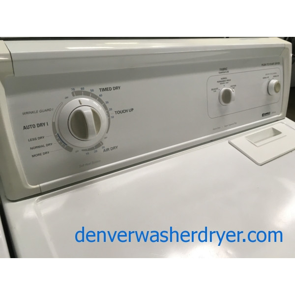 Heavy-Duty Quality Refurbished Kenmore 27″ Direct-Drive Top-Load Washer & Electric Dryer, 1-Year Warranty