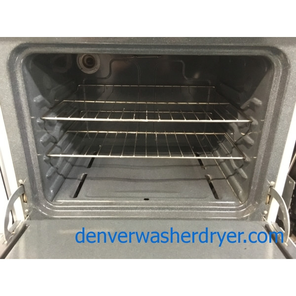 Used Freestanding 30″ GE *GAS* Range, 4-Burner Stove, Bake/Broil Oven, Clean and Working Great, 1-Year Warranty!