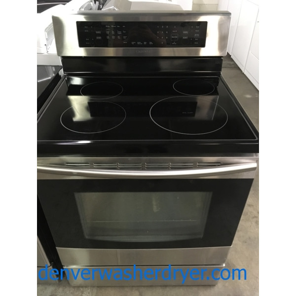 Brand-New Induction Range, Samsung, Glass-Top, Convection Oven, 30″ Freestanding,New Samsung Staniless Steel French Door Refrigerator, New Samsung Mircowave Stainless Steel, New Bosch Stainless Steel Dishwasher, 1-Year Warranty