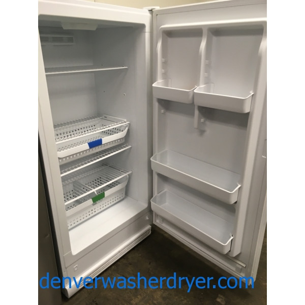 34″ Frigidaire Upright Freezer, 16.6 Cu. Ft., 1-Year Warranty