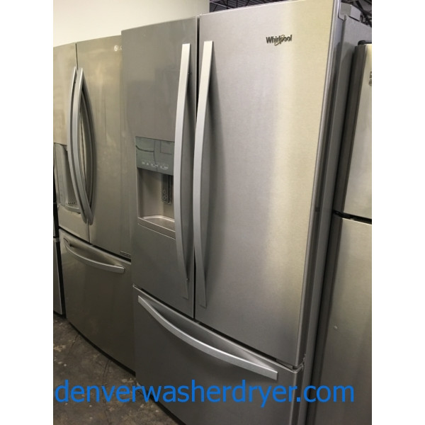 Whirlpool (25.2 Cu. Ft.) French Door Refrigerator with Ice Maker Fingerprint-Resistant Stainless Steel, 1-Year Warranty