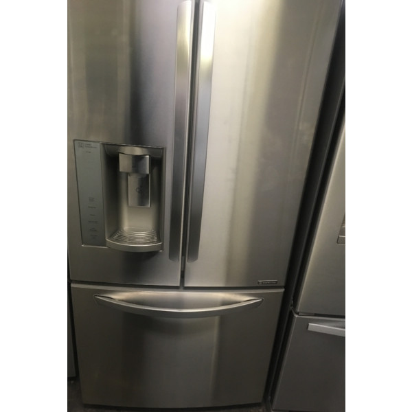 33″ Stainless LG 3-Door French Door (24.2 Cu. Ft.) Refrigerator, 1-Year Warranty