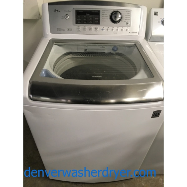 LG Top-Load HE Washing Machine, Direct-Drive, Energy Star, 4.5 Cu. Ft., White, 1-Year Warranty!