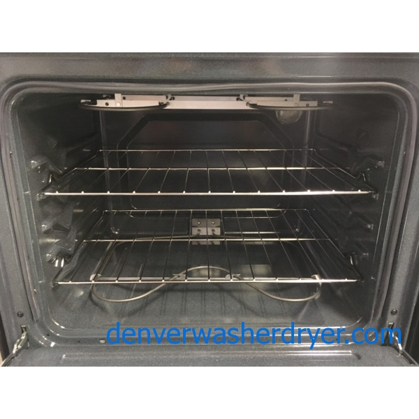 New! Whirlpool Glass-Top 30″ Stainless Electric Range, 1-Year Warranty!