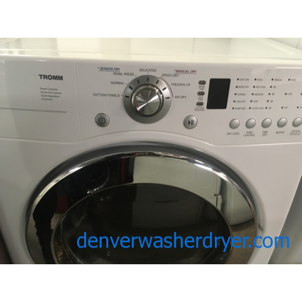 Great LG TROMM Dryer, White, GAS, Wrinkle Care, Capacity 7.3 Cu.Ft., Quality Refurbished, 1-Year Warranty!