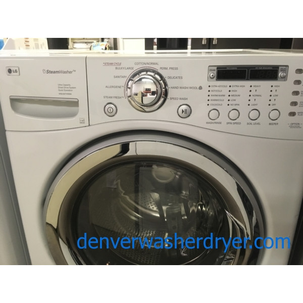 Beautiful LG Front-Load Washer, White, HE, Energy-Star, Capacity 4.2 Cu.Ft., Quality Refurbished, 1-Year Warranty!