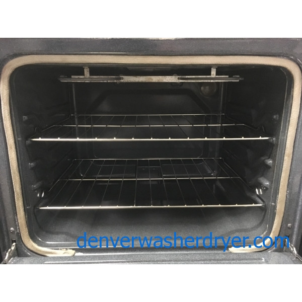 Whirlpool Electric Range, Glass-Top, Black/Stainless, Capacity 5.3 Cu.Ft., Counter Depth, Quality Refurbished, 1-Year Warranty!