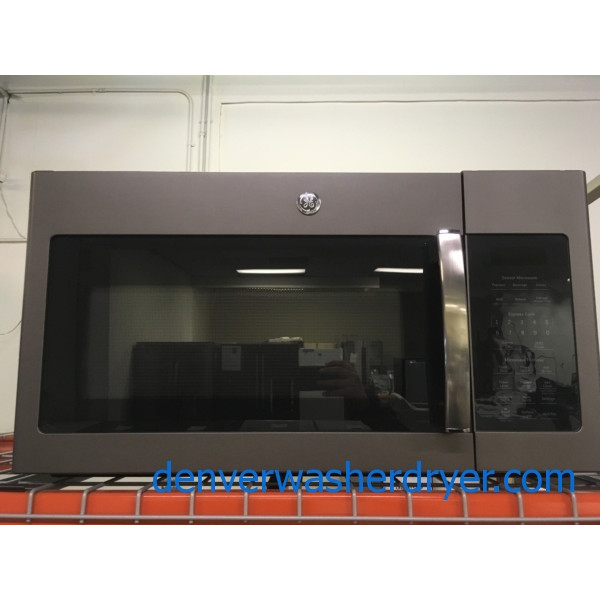 NEW!! Great GE Over the Range Microwave, Slate, Capacity 1.7 Cu.Ft., 1-Year Warranty!
