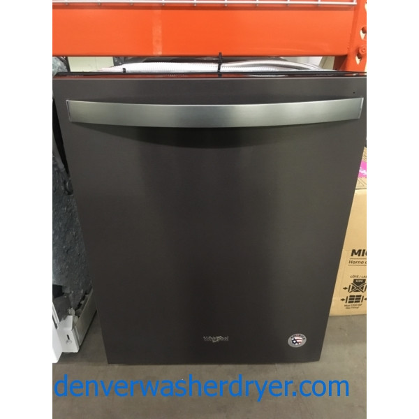 NEW! Beautiful Whirlpool Dishwasher, Built-In, Black Stainless, Sanitize, 1-Year Warranty!
