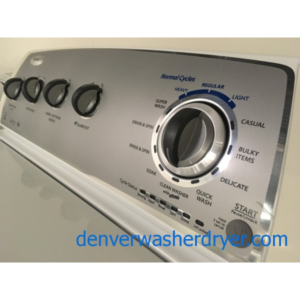Wonderful Whirlpool Washer, Eco-Boost, HE, Energy-Star, Quality Refurbished, Wash Plate Style, 1-Year Warranty!