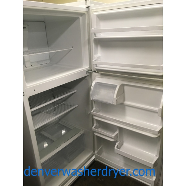 Whirlpool Top-Mount Refrigerator, White Textured, Capacity 18.2 Cu.Ft, Quality Refurbished, 1-Year Warranty!