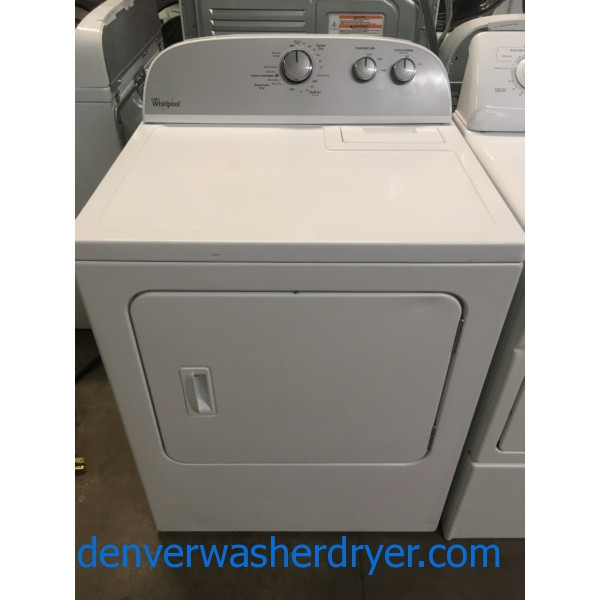 Lovely Whirlpool Dryer, Electric, 29″ Wide, Wrinkle Shield, Quality Refurbished, 1-Year Warranty!